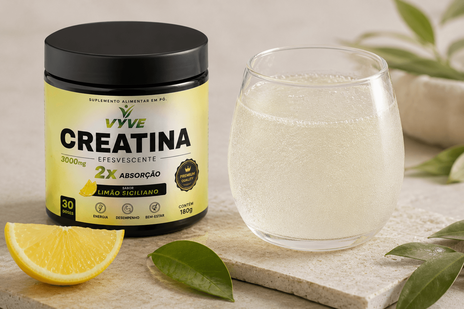 Copo com creatina efervescente Vyve